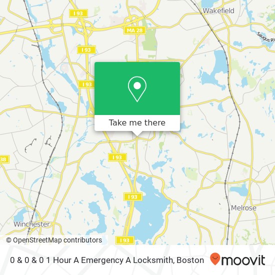 0 & 0 & 0 1 Hour A Emergency A Locksmith map