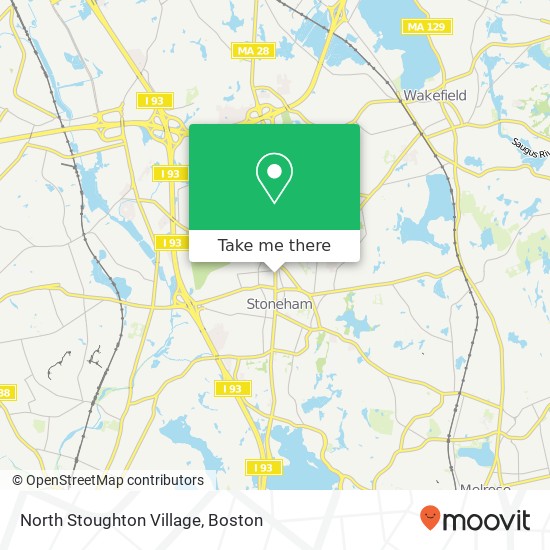 Mapa de North Stoughton Village