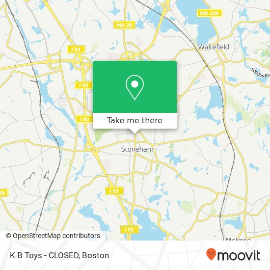 K B Toys - CLOSED map