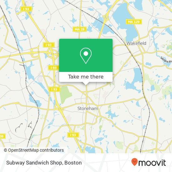 Mapa de Subway Sandwich Shop