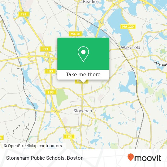 Mapa de Stoneham Public Schools