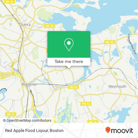 Red Apple Food Liqour map