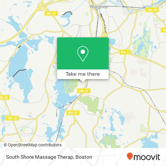 Mapa de South Shore Massage Therap