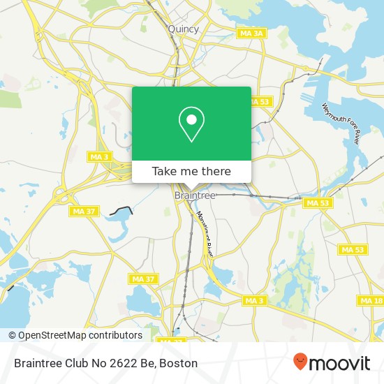 Braintree Club No 2622 Be map