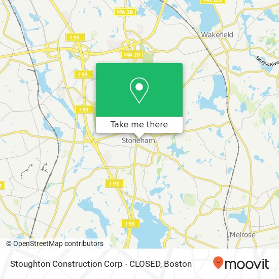 Mapa de Stoughton Construction Corp - CLOSED