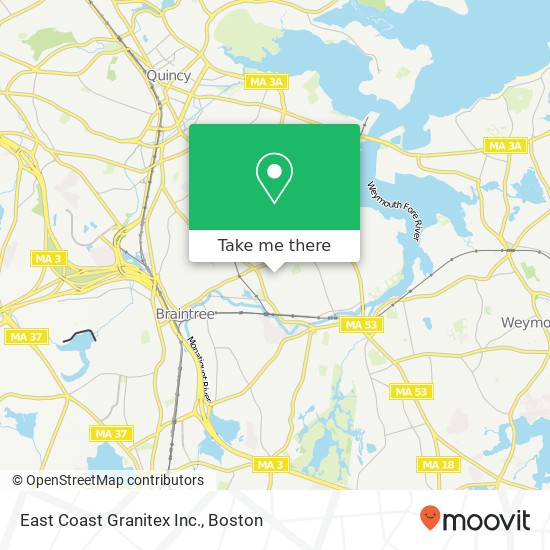 East Coast Granitex Inc. map