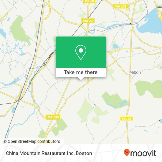 Mapa de China Mountain Restaurant Inc