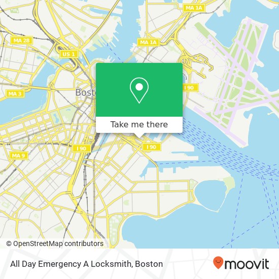 Mapa de All Day Emergency A Locksmith