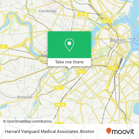 Harvard Vanguard Medical Associates map