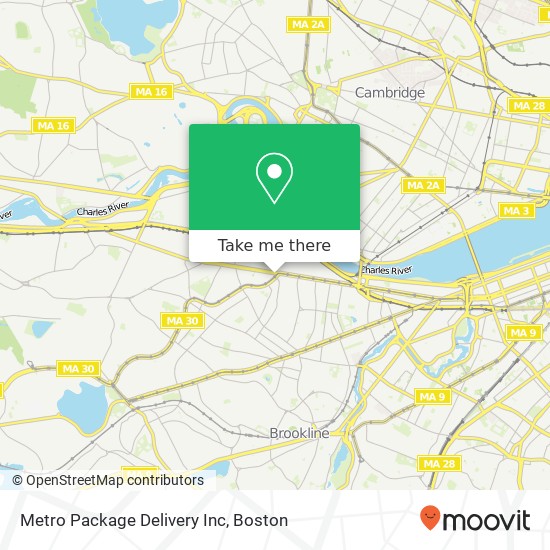 Mapa de Metro Package Delivery Inc