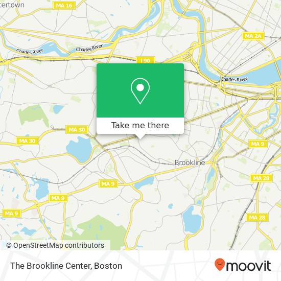 The Brookline Center map