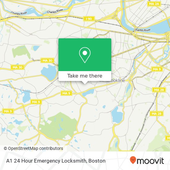 A1 24 Hour Emergency Locksmith map