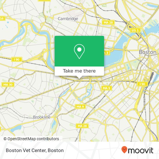 Boston Vet Center map