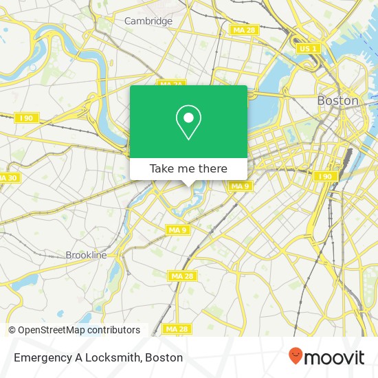 Emergency A Locksmith map