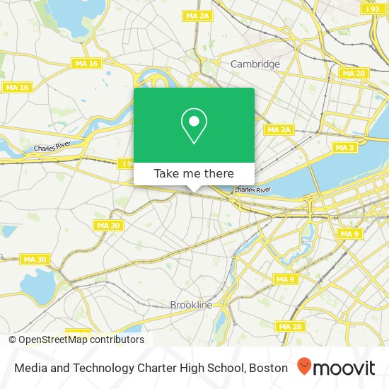 Mapa de Media and Technology Charter High School