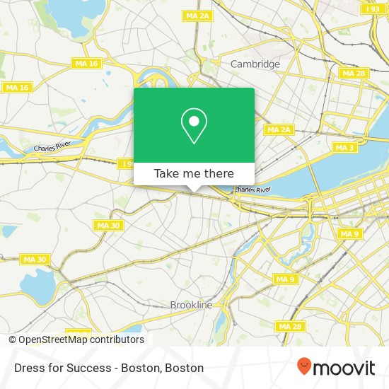 Mapa de Dress for Success - Boston