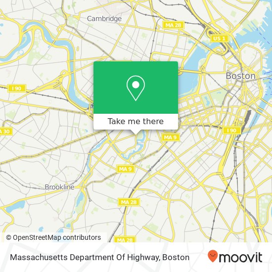 Massachusetts Department Of Highway map