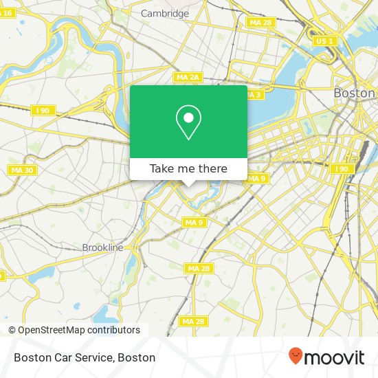 Mapa de Boston Car Service