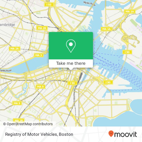 Registry of Motor Vehicles map