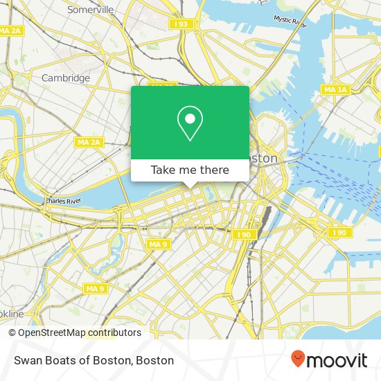 Mapa de Swan Boats of Boston
