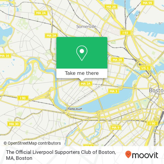 Mapa de The Official Liverpool Supporters Club of Boston, MA