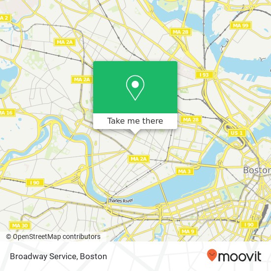 Broadway Service map