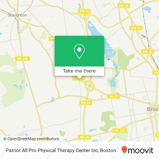 Patriot All Pro Physical Therapy Center Inc map