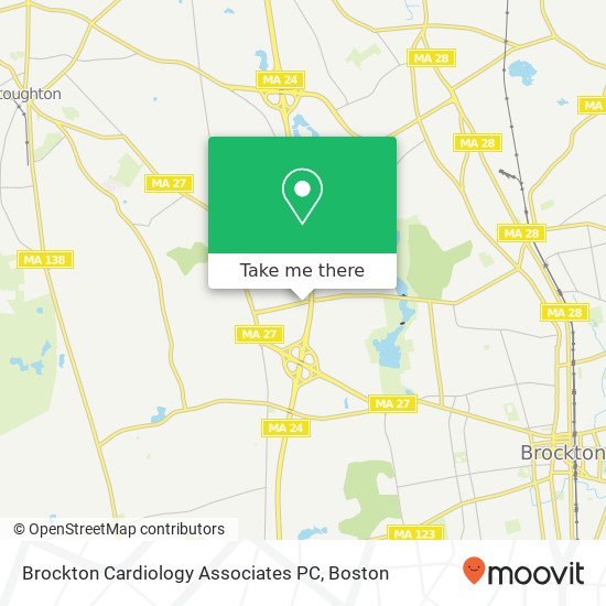 Brockton Cardiology Associates PC map