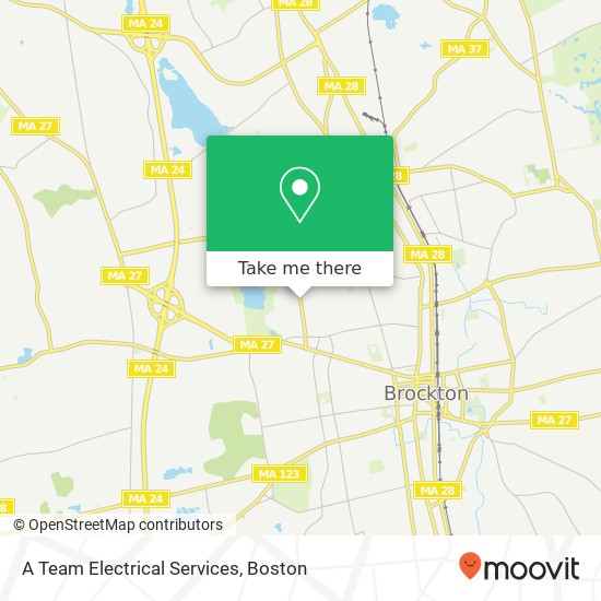 A Team Electrical Services map