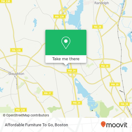 Affordable Furniture To Go map