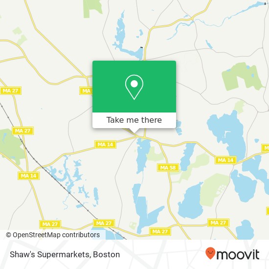 Shaw's Supermarkets map