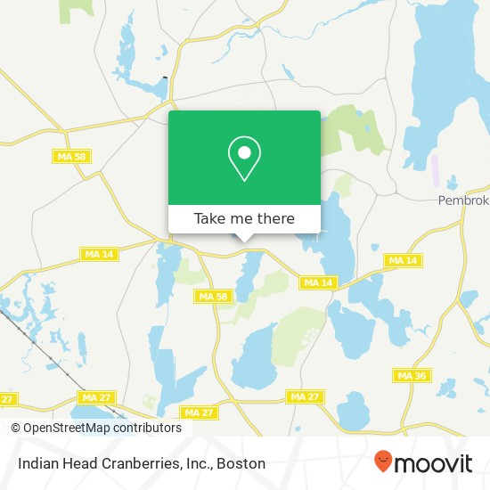 Mapa de Indian Head Cranberries, Inc.