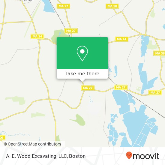 Mapa de A. E. Wood Excavating, LLC
