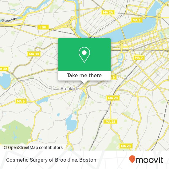 Cosmetic Surgery of Brookline map