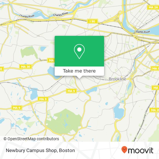 Mapa de Newbury Campus Shop