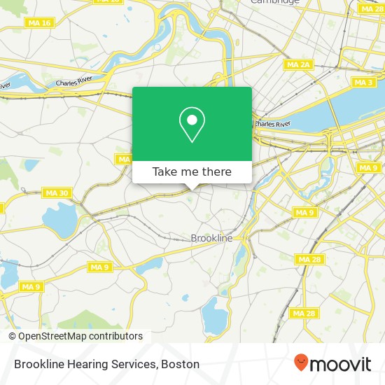 Mapa de Brookline Hearing Services