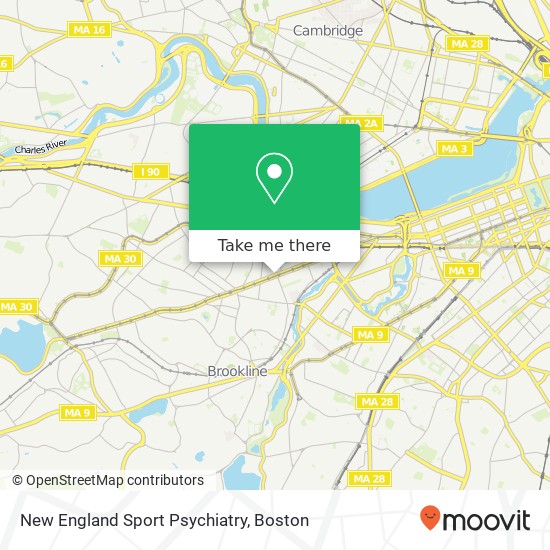 New England Sport Psychiatry map