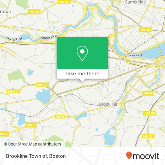 Brookline Town of map
