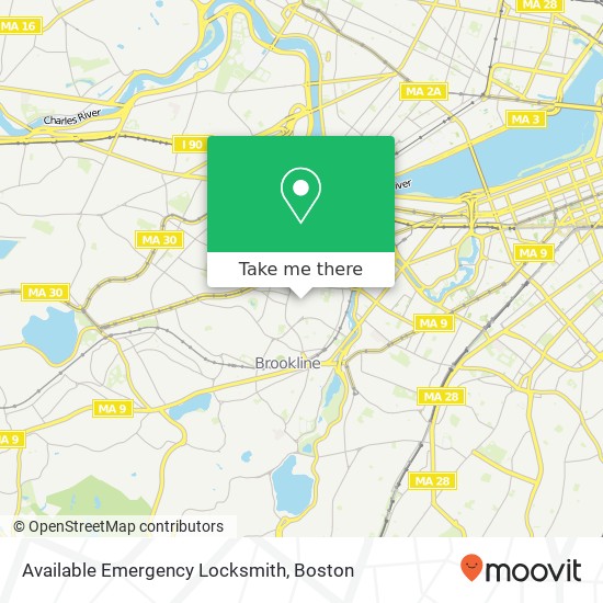 Mapa de Available Emergency Locksmith