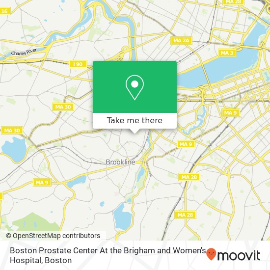 Mapa de Boston Prostate Center At the Brigham and Women's Hospital