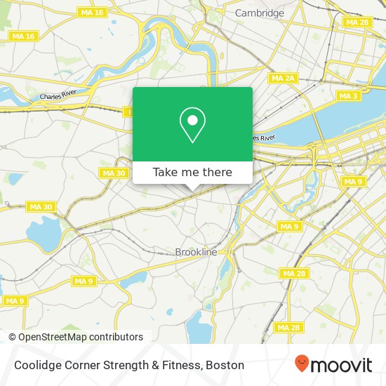 Mapa de Coolidge Corner Strength & Fitness
