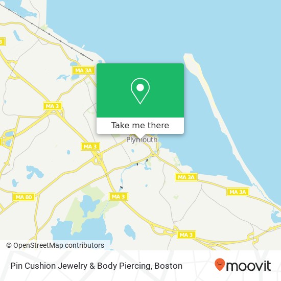 Mapa de Pin Cushion Jewelry & Body Piercing