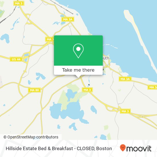 Mapa de Hillside Estate Bed & Breakfast - CLOSED