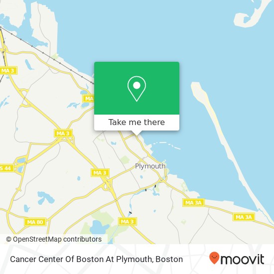Cancer Center Of Boston At Plymouth map