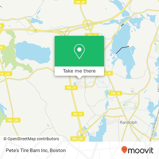 Mapa de Pete's Tire Barn Inc