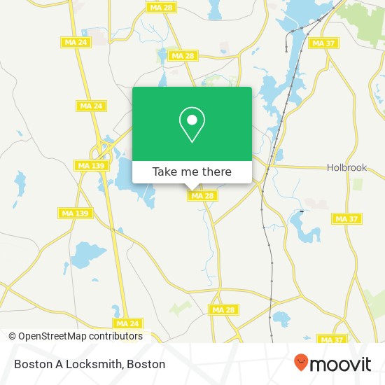 Mapa de Boston A Locksmith