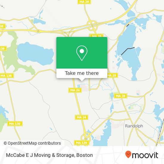 Mapa de McCabe E J Moving & Storage