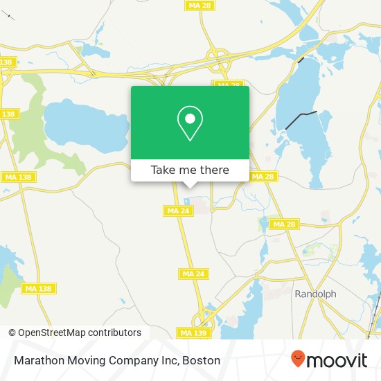 Marathon Moving Company Inc map