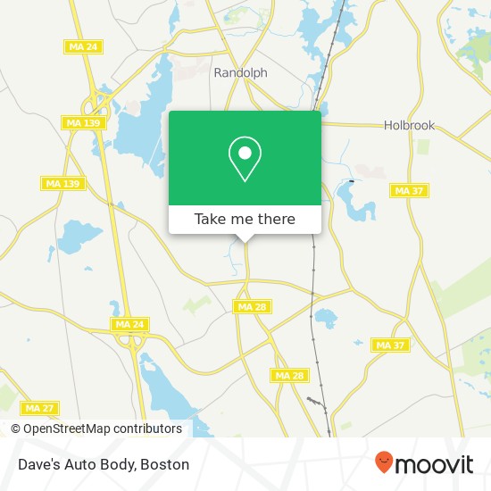 Dave's Auto Body map