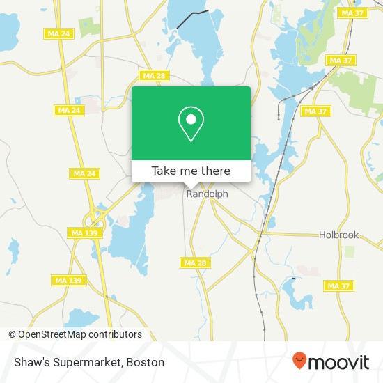 Mapa de Shaw's Supermarket